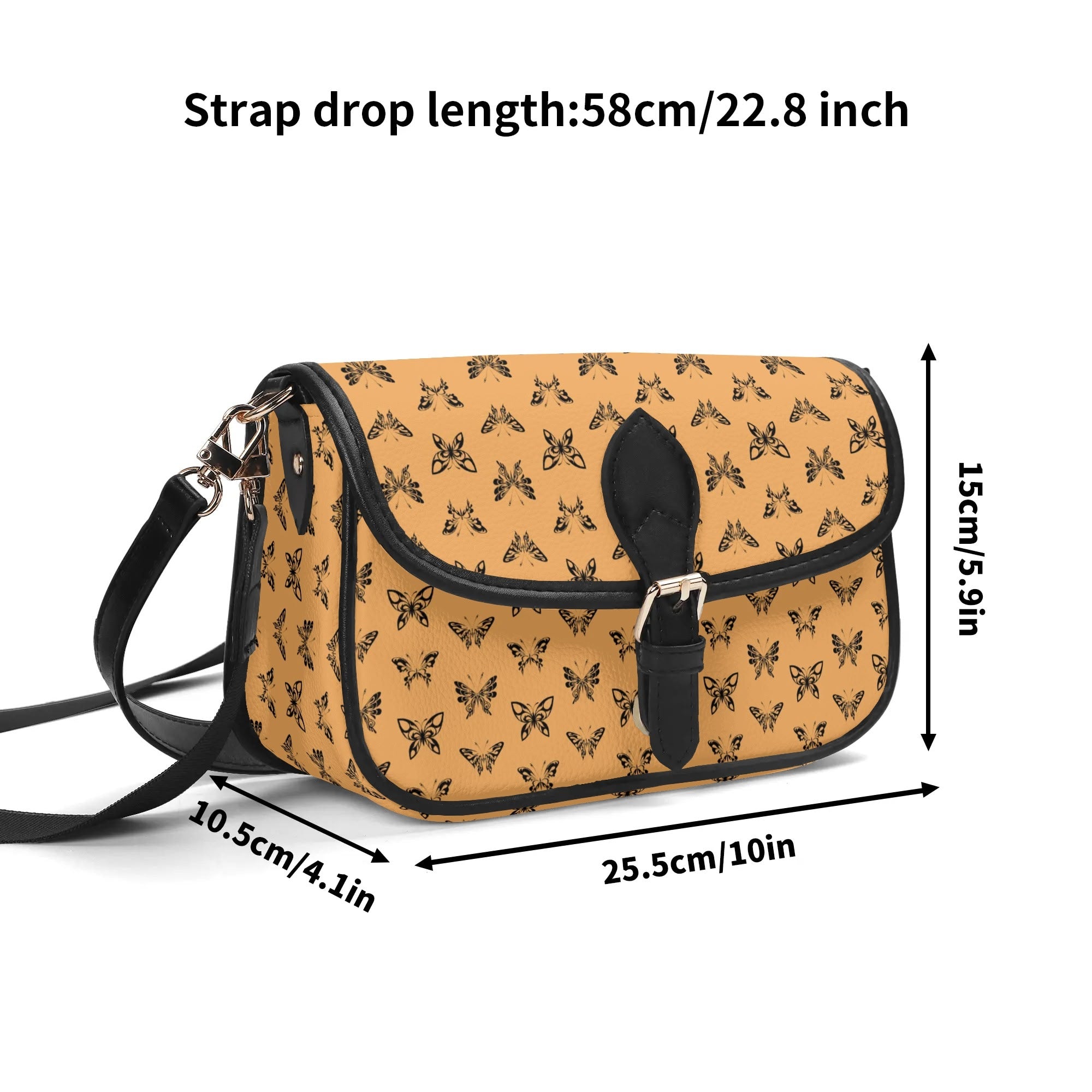 Elegant Ink Butterfly Chain Shoulder Bag for Women - Stylish Crossbody Purse for Party, Wedding & Evening Outfits