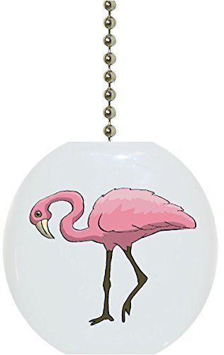 Pink Flamingo Ceramic Ceiling Fan Pull Chain - Decorative Animal-Themed Light Switch Accessory for Home, Bedroom, Bathroom & Porch Decor