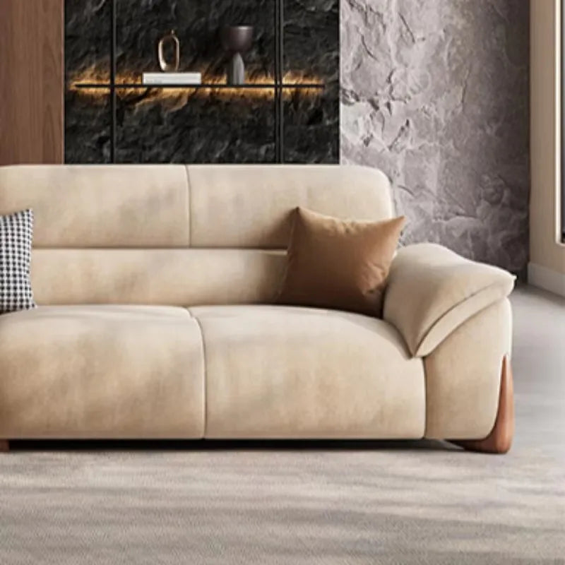 Premium Leather Pouf Ottoman - Modern Footrest & Extra Seating for Living Room, Bedroom, or Nursery - Soft & Durable Home Decor Accent