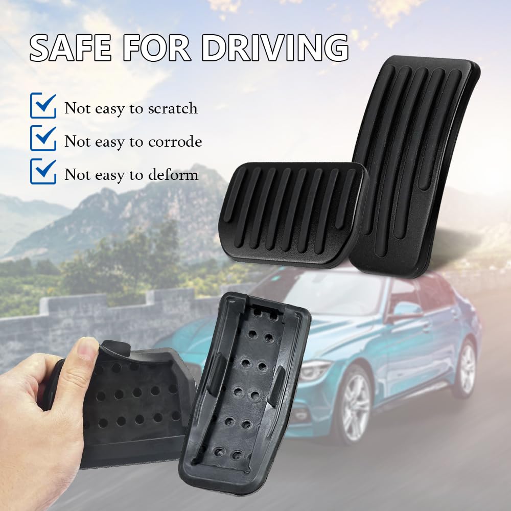 Non-Slip Aluminum Car Pedal Covers for Model 3/Y - Black Auto Accessories for Enhanced Driving Safety