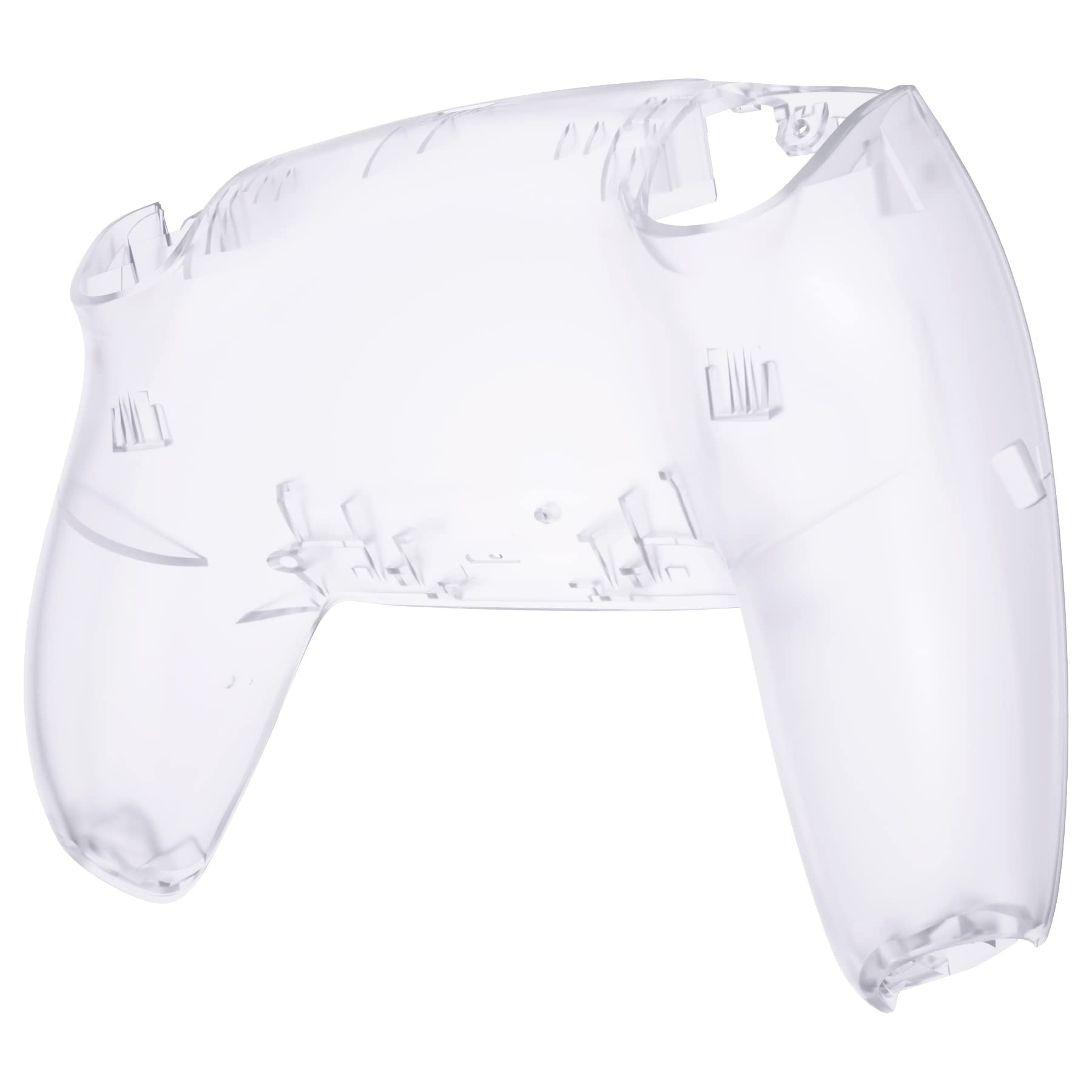 eXtremeRate Clear Custom Back Plate & Bottom Shell Replacement for PS5 Controller - Durable Transparent Cover for Enhanced Grip & Style - Perfect for Gaming, Customization, and Controller Protection