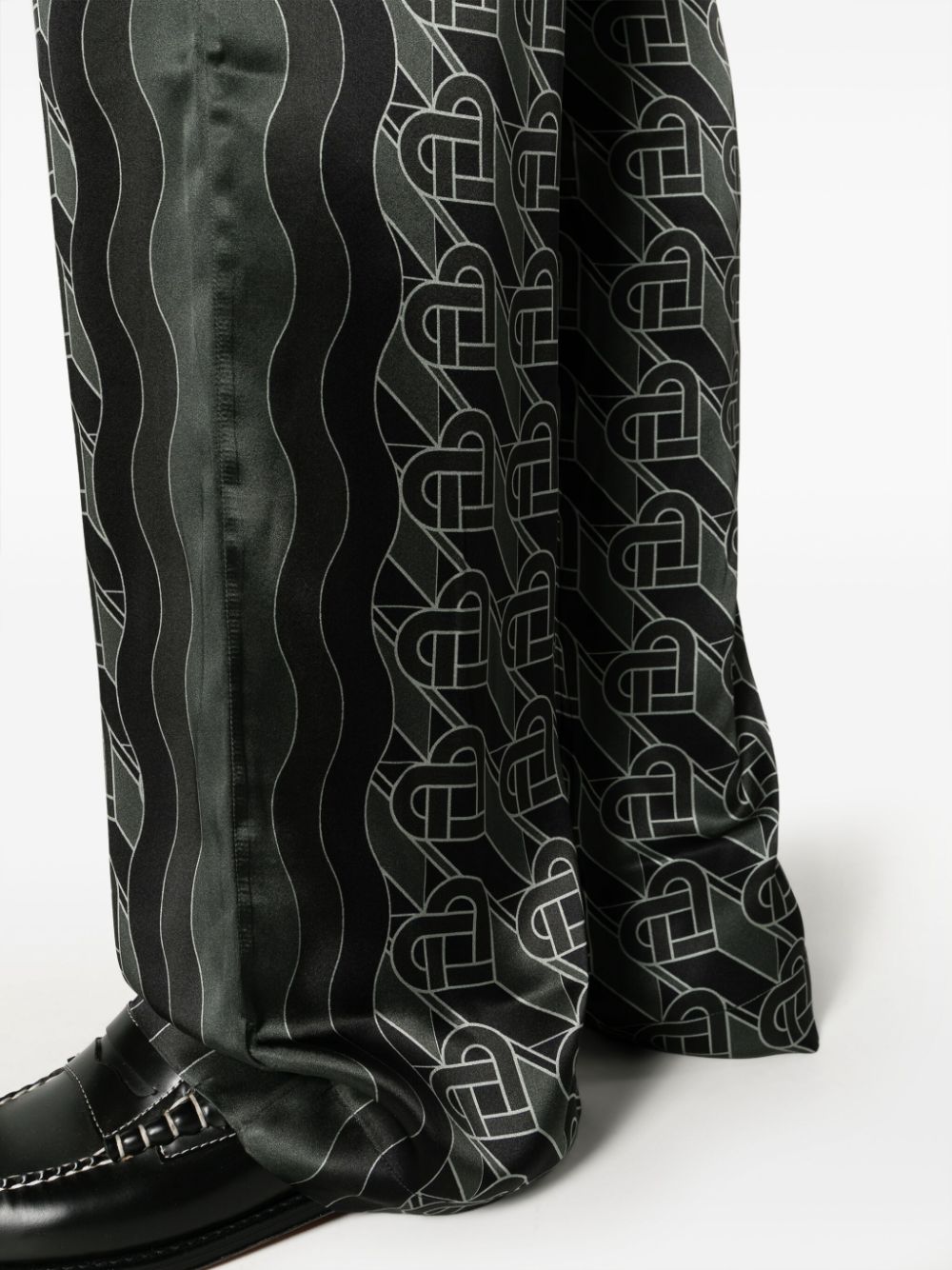 Casablanca Black Trousers for Women - High Waisted Slim Fit Pants for Work, Office & Casual Wear