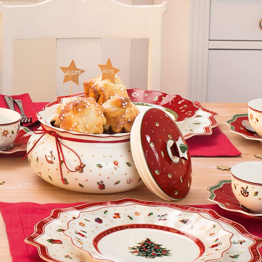 Villeroy & Boch Medium Toy's Delight Porcelain Cookie Jar - Premium Food Storage Container for Sweets, Candy & Treats | Elegant Kitchen Decor & Gift Idea for Holidays
