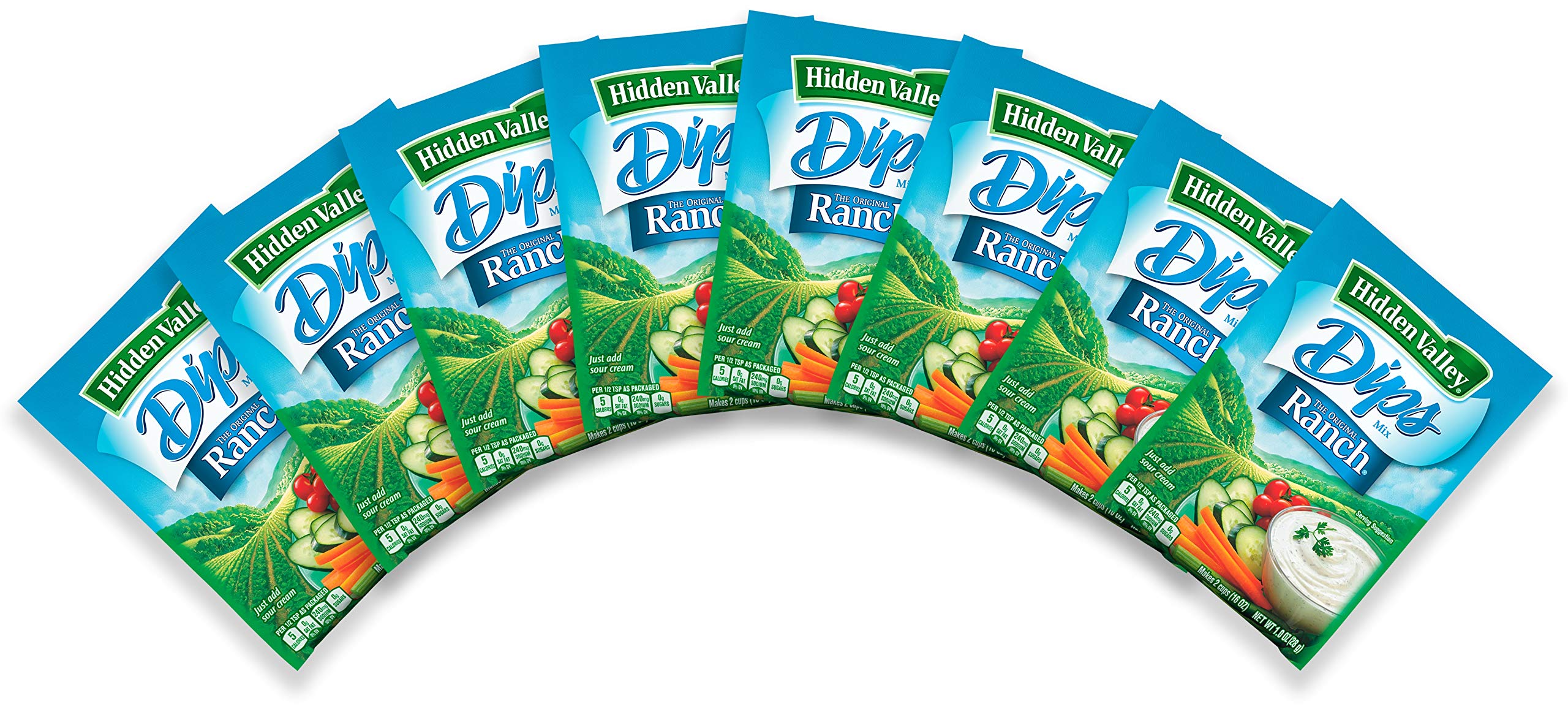 Hidden Valley Original Ranch Salad Dressing & Seasoning Mix - Gluten Free, 8 Packets (1 Oz Each) | Perfect for Salads, Dips, Marinades & Cooking