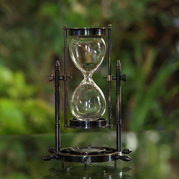 Rotating Fillable Hourglass Timer - 30/60/90 Minute Sand Clock for Productivity, Meditation & Classroom - Decorative Desk Accessory for Office, Home & Study