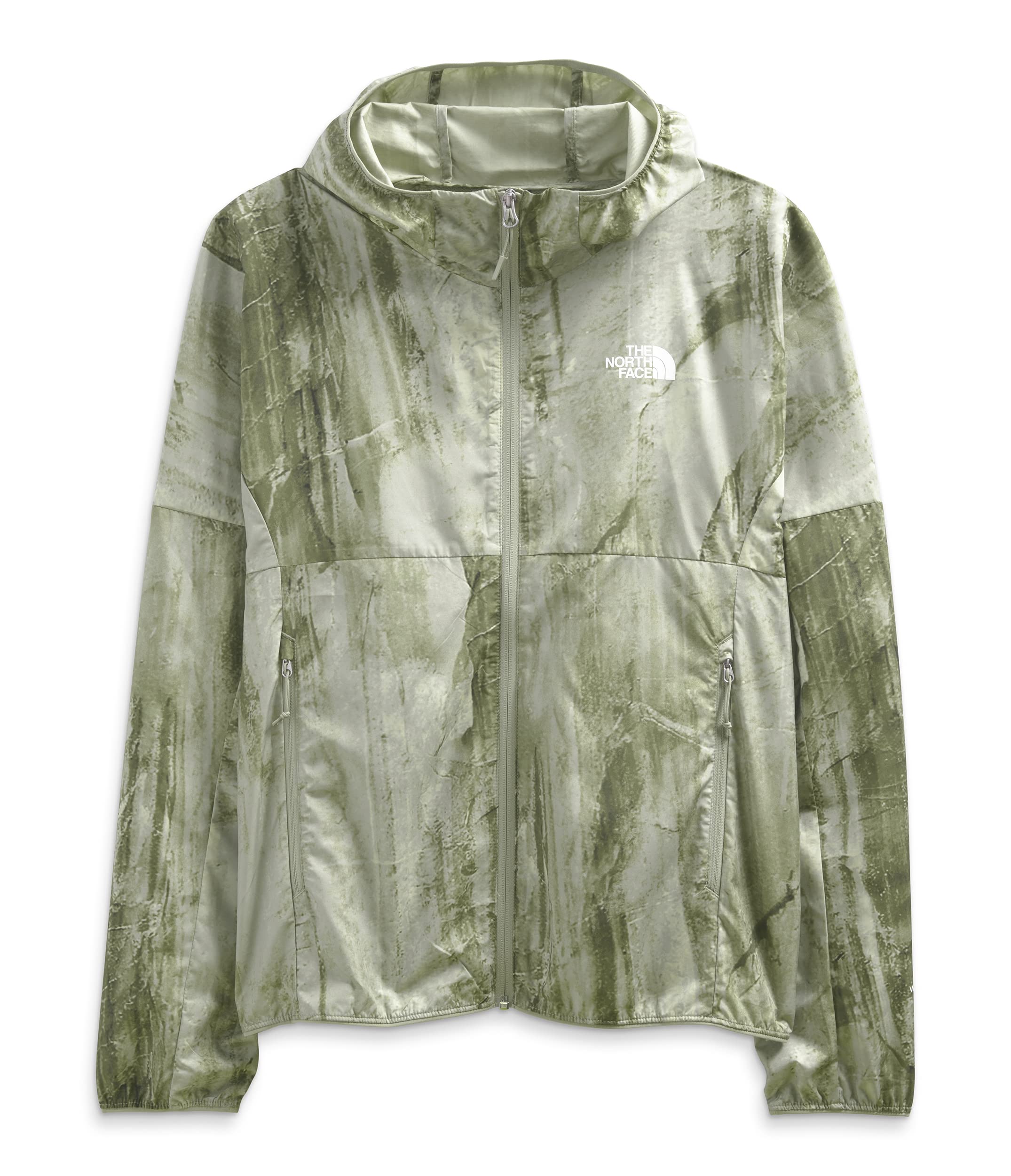 THE NORTH FACE Men's Lightweight Printed Hoodie - Tea Green Granitic Rock Design, Breathable & Comfortable Pullover for Hiking, Camping & Outdoor Activities (Size Large)