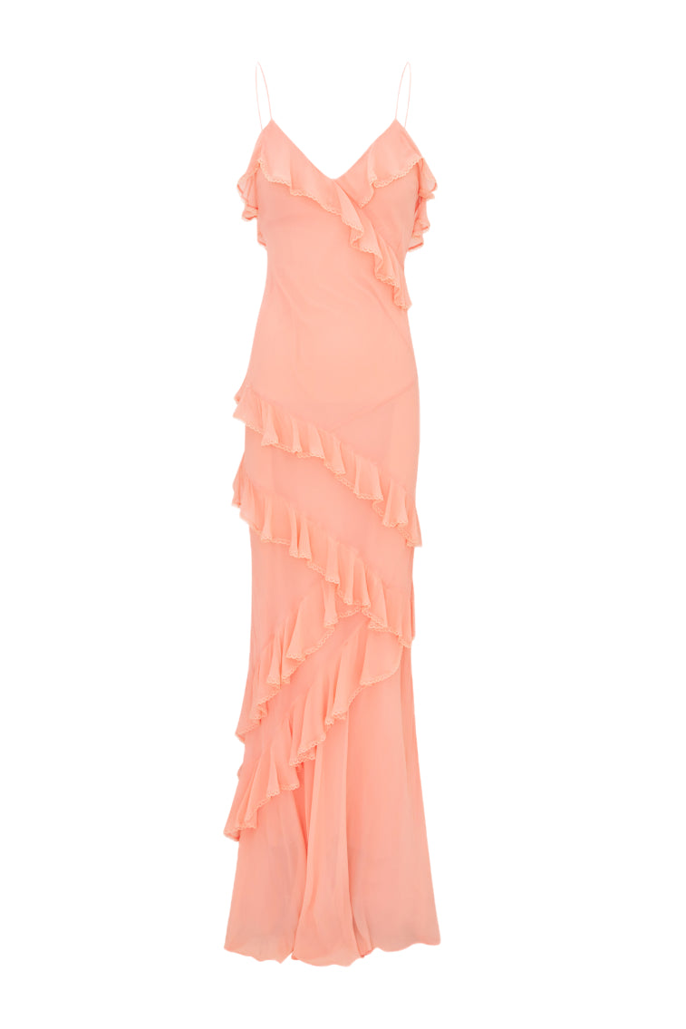 Rialto Pastel Maxi Dress for Women - Flowy Long Summer Dress with Floral Print, Perfect for Beach, Vacation, and Casual Outings