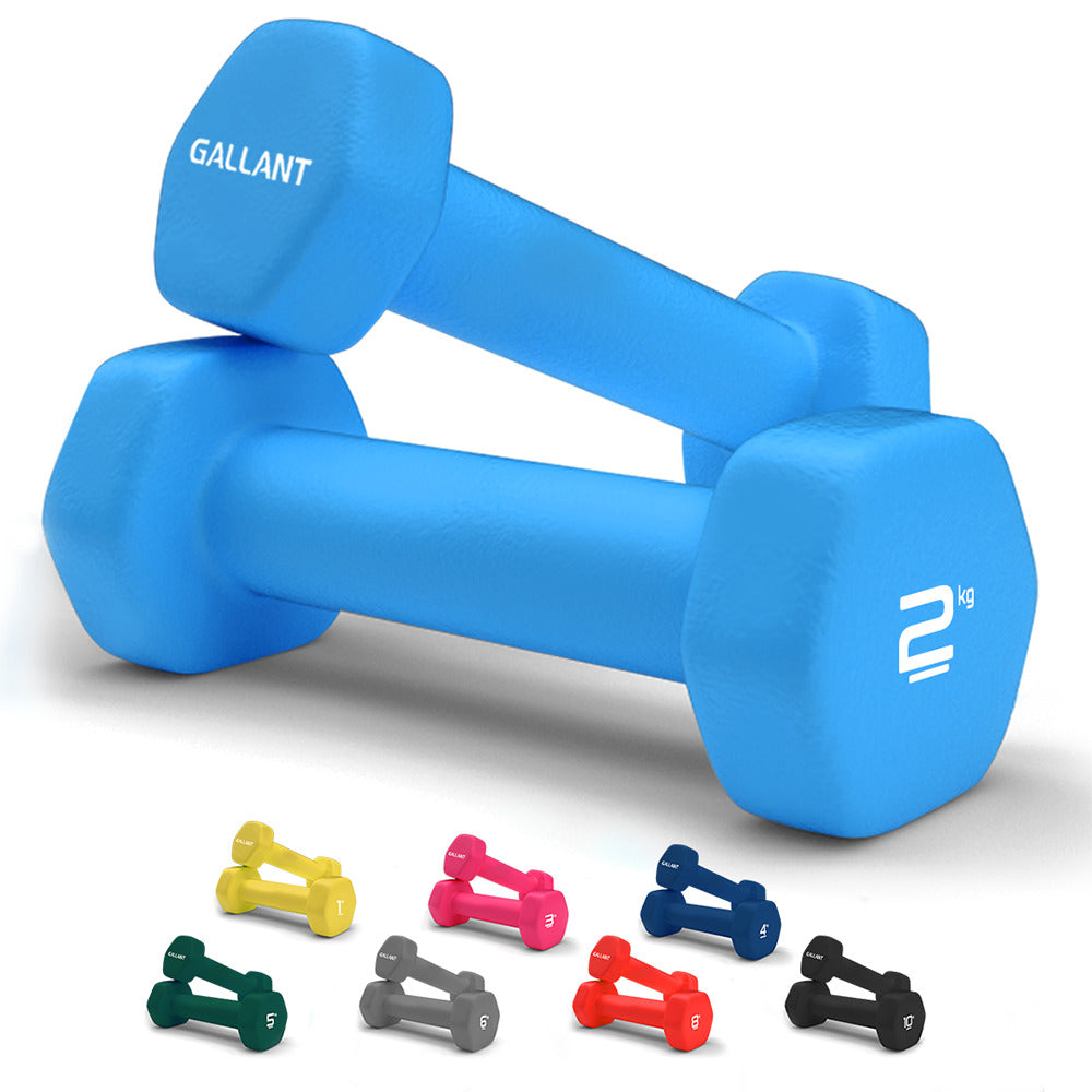 Premium Neoprene Dumbbell Set for Home Gym, Fitness & Aerobic Exercise - 2-Pack Iron Hand Weights for Strength Training, Cardio Workouts & Toning