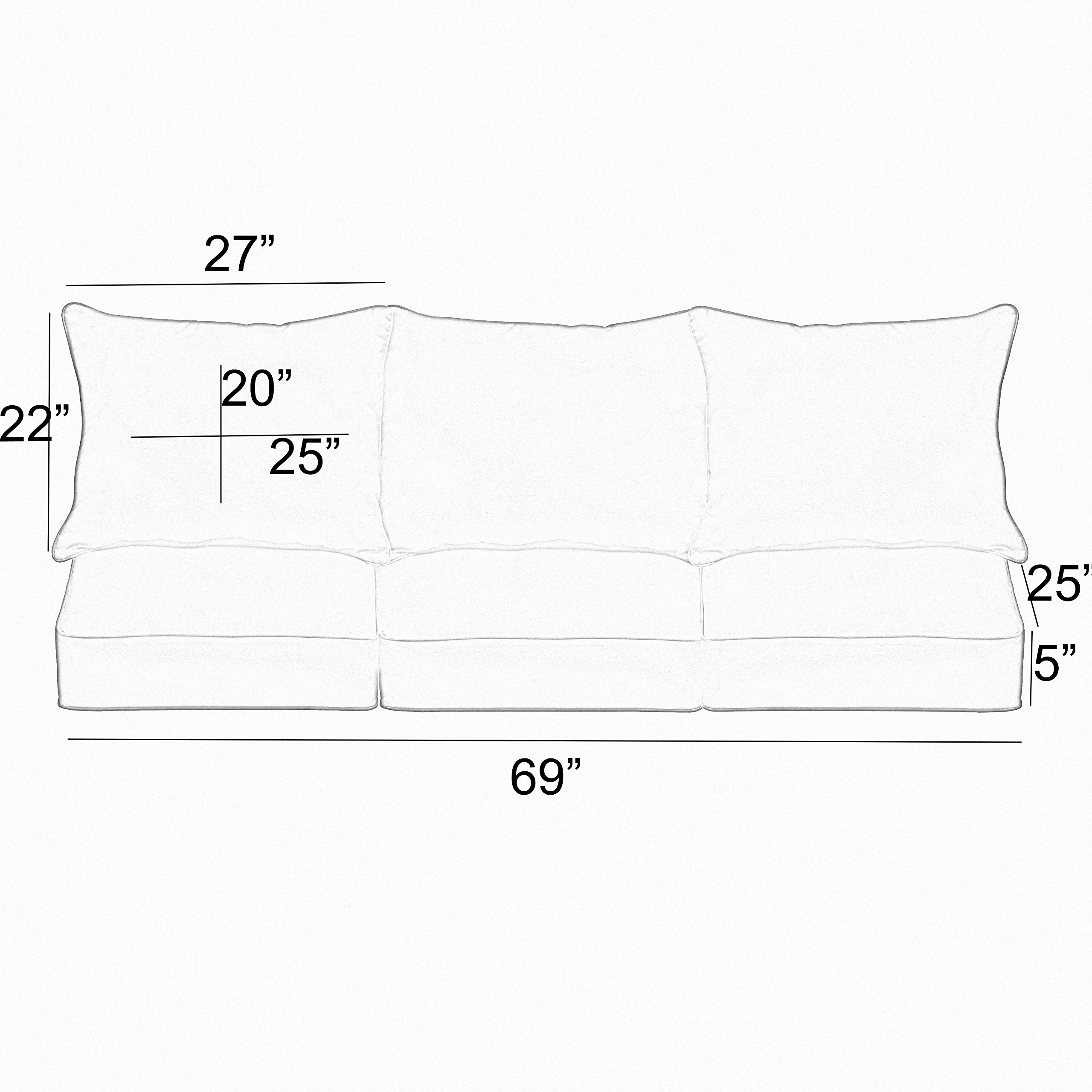 Sorra Home Richloom Dawson Birch Outdoor Patio Furniture Cushions - 23.5