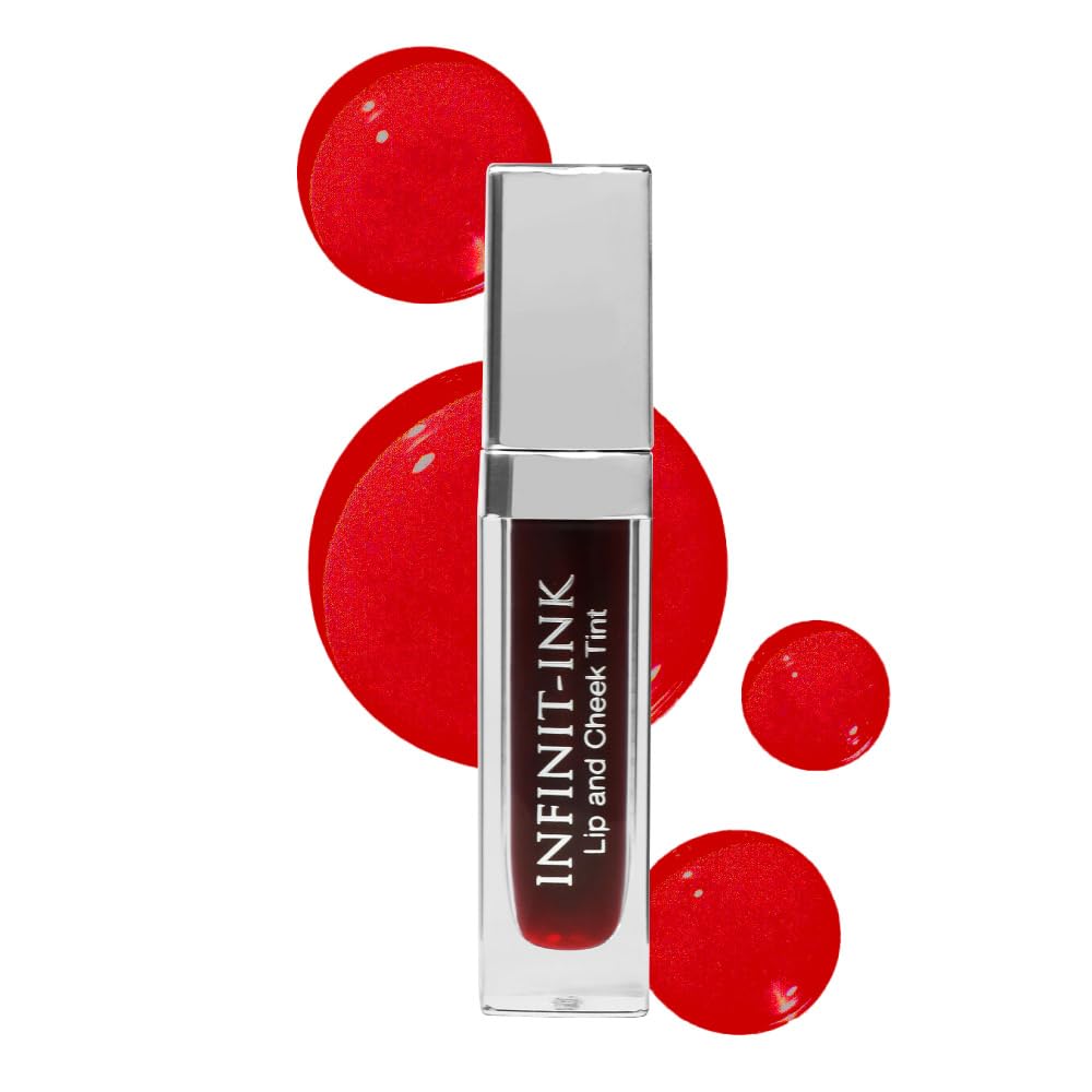 Infinitek Paris INK Lip and Cheek Tint with Hyaluronic Acid | 0.20 fl oz Lightweight Lip Stain | Natural-Matte Transfer-Free Finish | Hydrating Lip Makeup for All Skin Types | Perfect for Everyday Wear & Special Occasions
