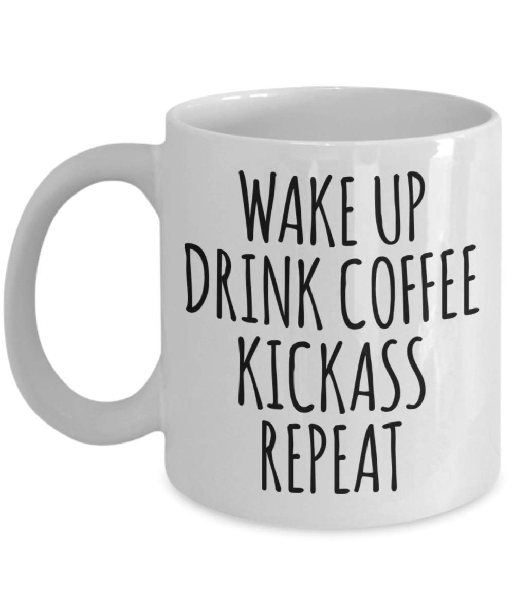 Kickass Coffee Mug - Insulated Travel Mug for Hot & Cold Drinks - Perfect for Office, Commute & Outdoor Adventures - Wake Up & Drink Coffee Repeat