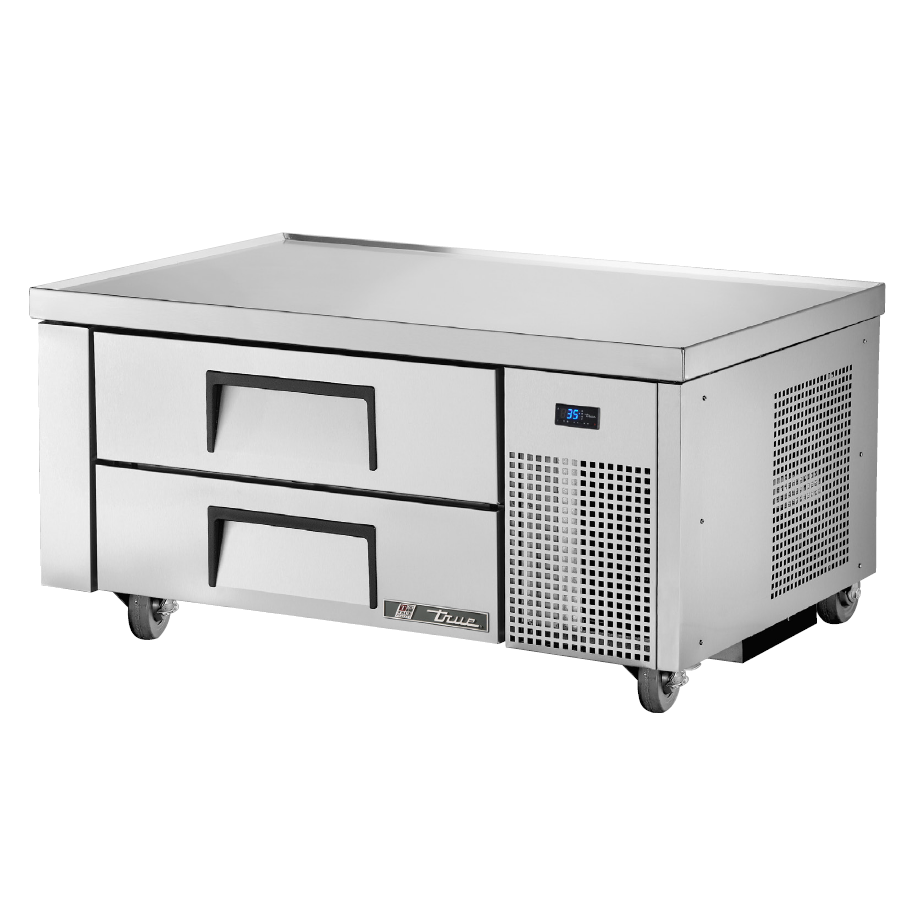 48-Inch True Refrigerated Chef Base with 2 Drawers - Commercial Stainless Steel Undercounter Fridge for Restaurant Kitchen & Catering Services