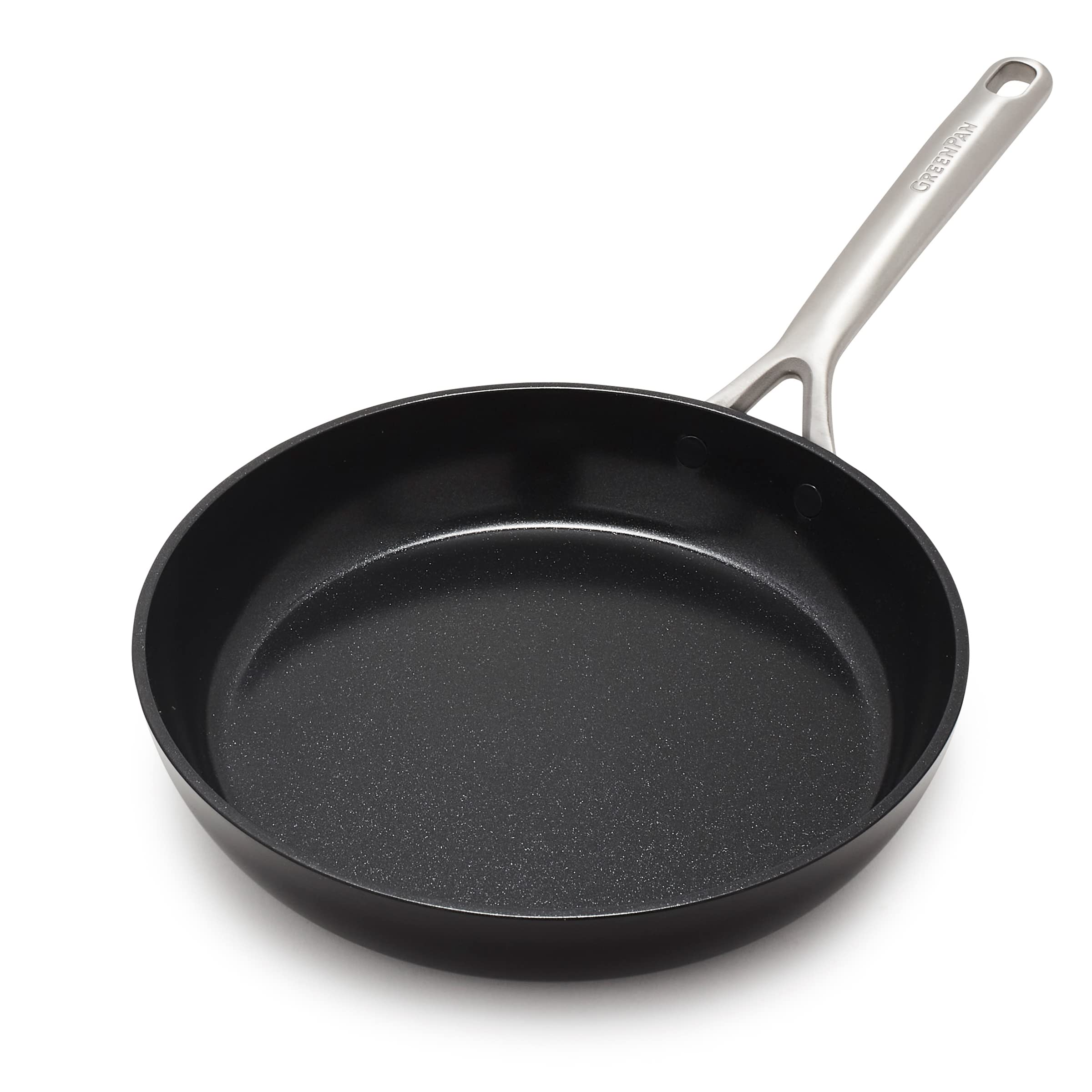 **GreenPan GP5 Healthy Ceramic Nonstick 10-Inch Frying Pan – Hard Anodized, Scratch-Resistant, Induction Compatible, Oven Safe & PFAS-Free – Perfect for Sautéing, Frying & Baking (Black)**