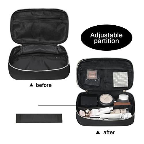 Travel Makeup Pouch Organizer Bag - Waterproof Cosmetic Case for Women, Perfect for Airplane Carry-on & Vacation Essentials Storage