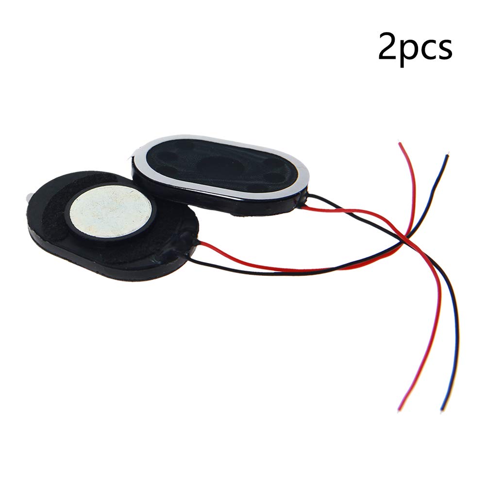Fielect 2Pcs 8Ohm 1.5W Internal Magnet Speaker with Wire - 20x30x4mm Mini DIY Speaker for Electronics, Audio Projects & Home Theater Systems