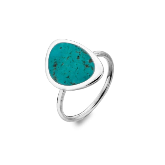 Handmade Sterling Silver Turquoise Ring for Women - Elegant Single Stone Jewelry for Everyday Wear, Gifts & Special Occasions