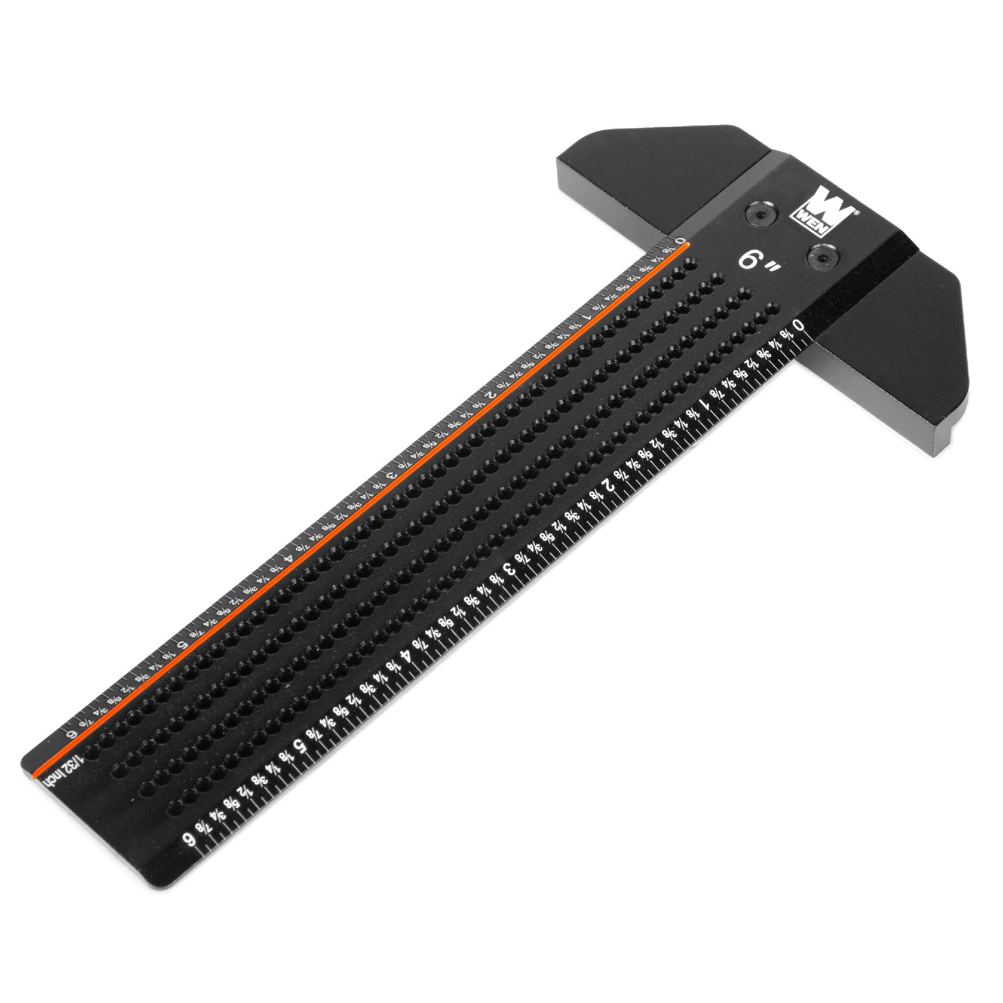 WEN ME806R 6-Inch T-Shaped Marking Ruler - Precision Measuring Tool for Woodworking, DIY Projects & Crafting - Perfect for Carpenters, Artists & Hobbyists