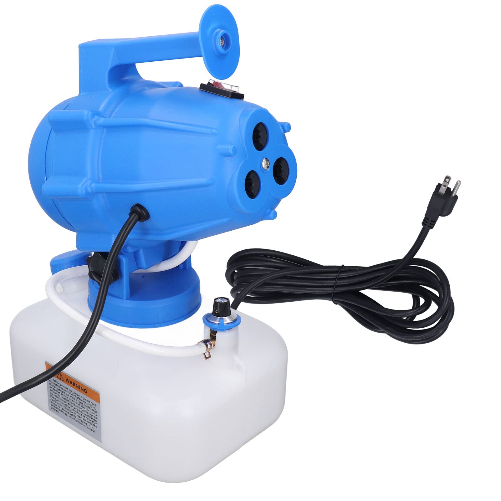 Yunseity 5L Electric ULV Sprayer - 1200W High Power Fog Machine with 3 Adjustable Nozzles, Portable Disinfectant Sprayer for Airport, School, Hospital, Warehouse & Home Sanitization - Ideal for Pest Control, Disinfection & Humidification