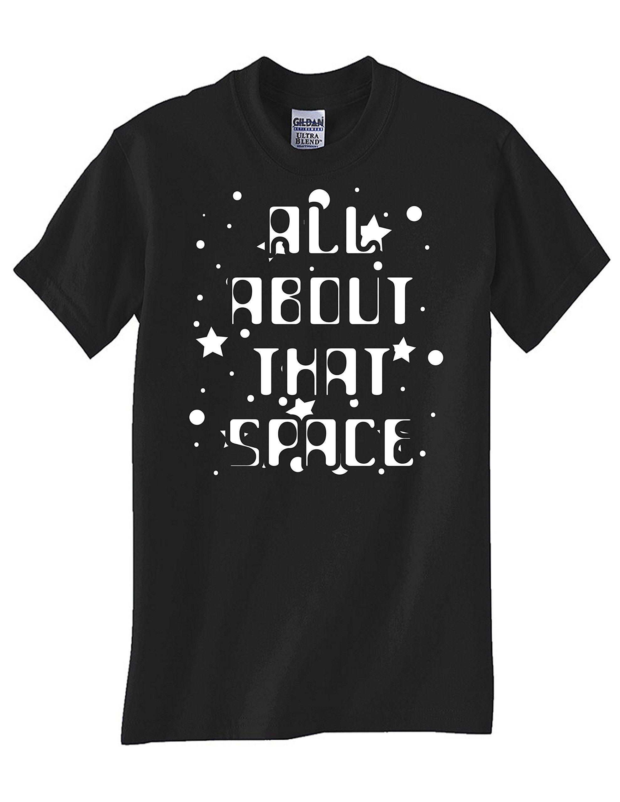 STUFF WITH ATTITUDE Space Themed Black Graphic T-Shirt for Men & Women | Cool Astronaut Design Cotton Tee for Casual Wear, Gifts & Space Enthusiasts