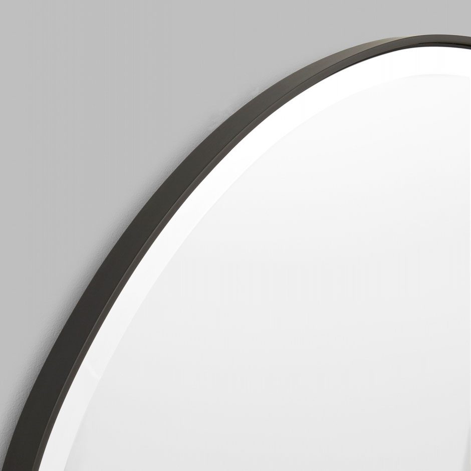 MIDDLE OF NOWHERE Pebble Mirror - Black 47x28 Inch Modern Wall Mirror for Living Room, Bedroom & Bathroom Decor