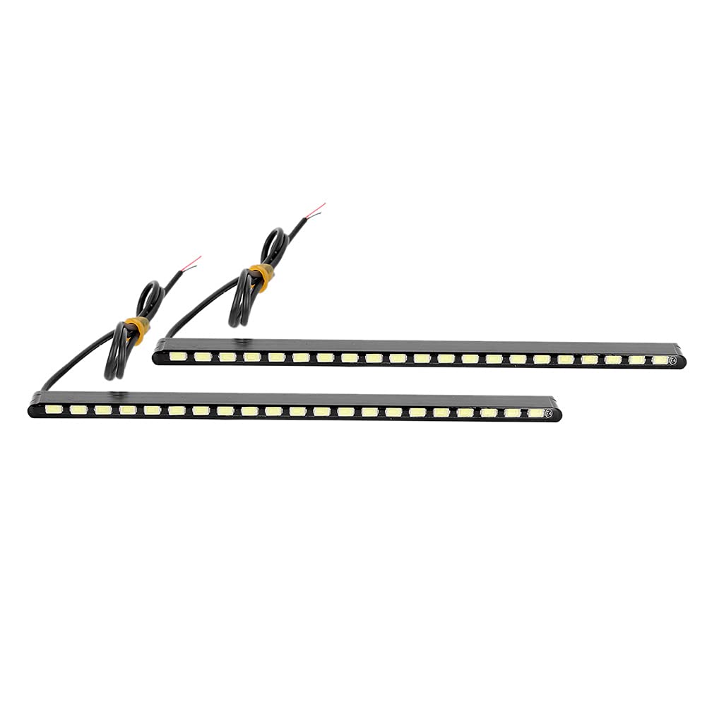 Qiilu 21-LED Waterproof Daytime Running Light (DRL) - High Brightness 5630 LED Car Modification Lamp, Flexible LED Strip Lights for Enhanced Visibility & Safety | Perfect for Daytime Driving, Foggy Conditions & Car Customization