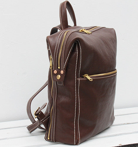Premium Italian Leather Backpack for Women - Stylish & Durable Travel, Work & Everyday Use