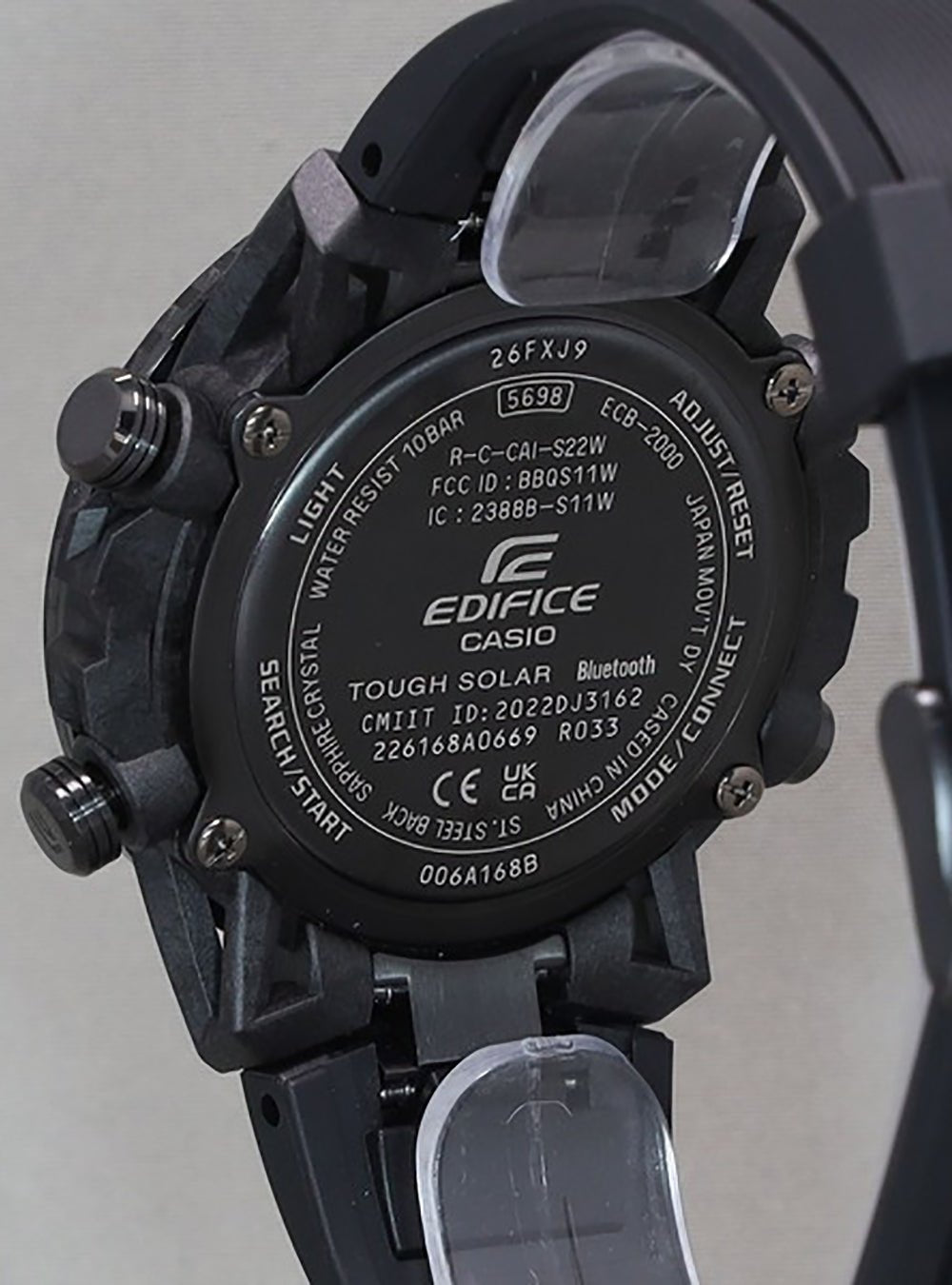 CASIO EDIFICE ECB-2000YPB-1AJF Men's Solar-Powered Chronograph Watch with Stainless Steel Band - Perfect for Business, Casual & Outdoor Activities