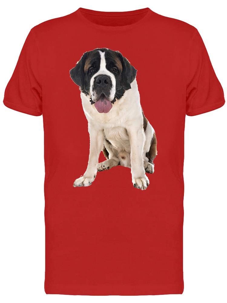 Saint Bernard Graphic T-Shirt for Men - Soft Cotton Casual Tee with Dog Print - Perfect for Relaxing, Lounging & Dog Lovers