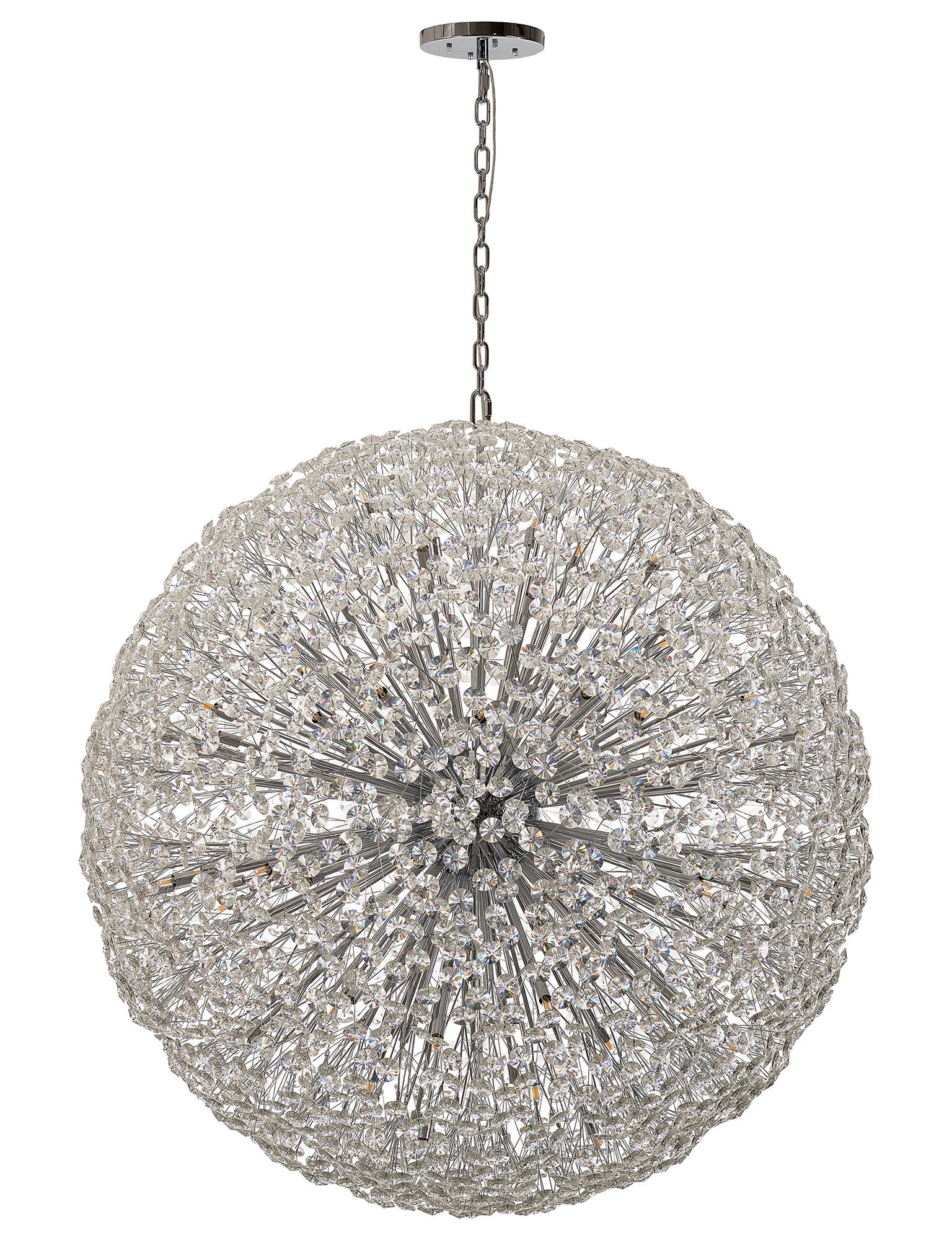 Bellagio Pendant Sphere Ceiling Light Fixture - Modern Crystal Glass Chandelier for Dining Room, Living Room & Bedroom Lighting