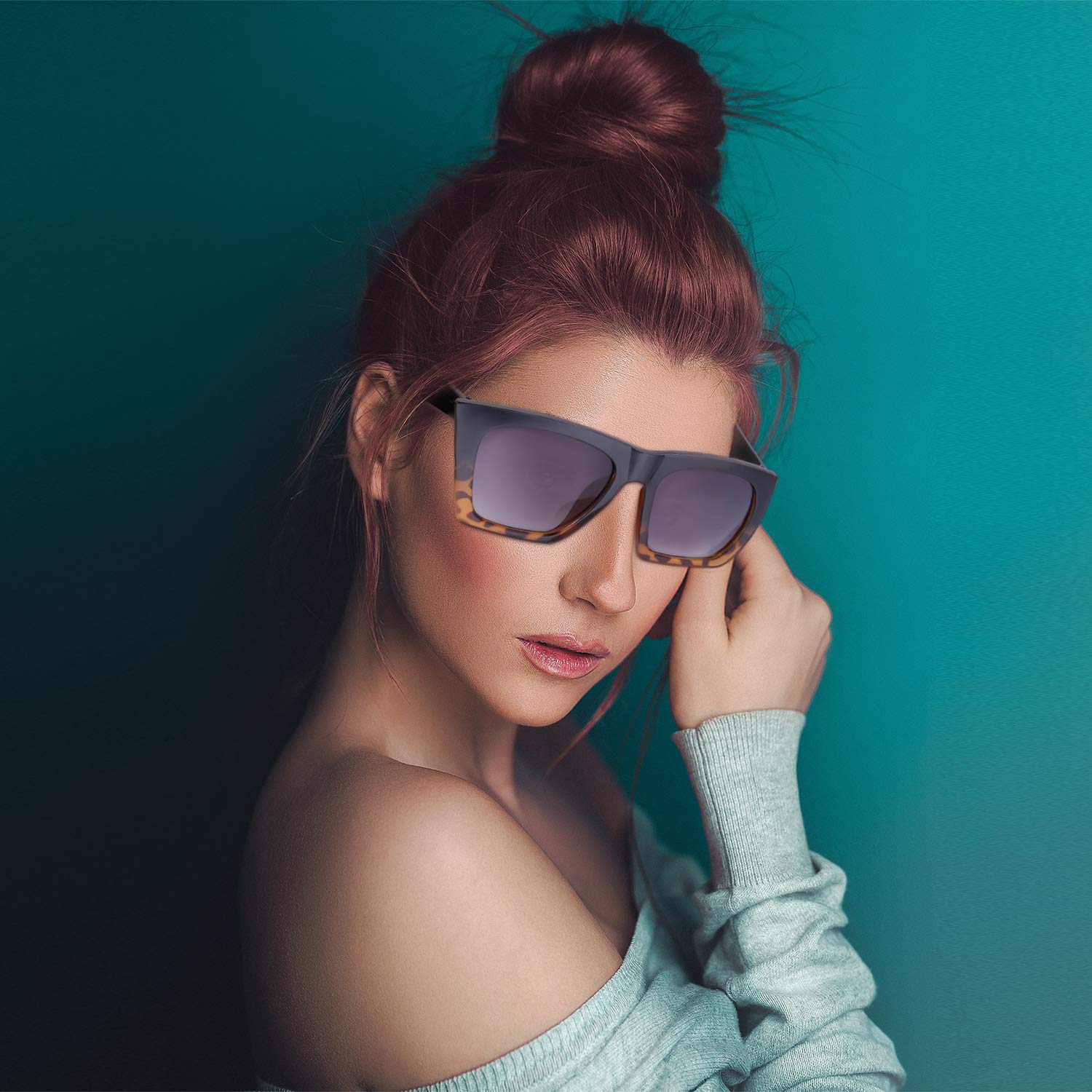 Trendy Cat Eye Women Sunglasses - Retro Square Oversized for Fashion & Outdoors