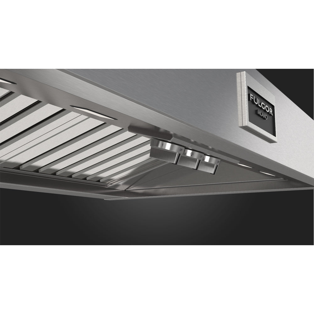 Fulgor Milano 36 Inch 1000 CFM Stainless Steel Wall Mount Range Hood - Professional Kitchen Ventilation for Home Cooking (Model F6PC36DS1) | Perfect for Modern Kitchens, Restaurants & Heavy Duty Cooking