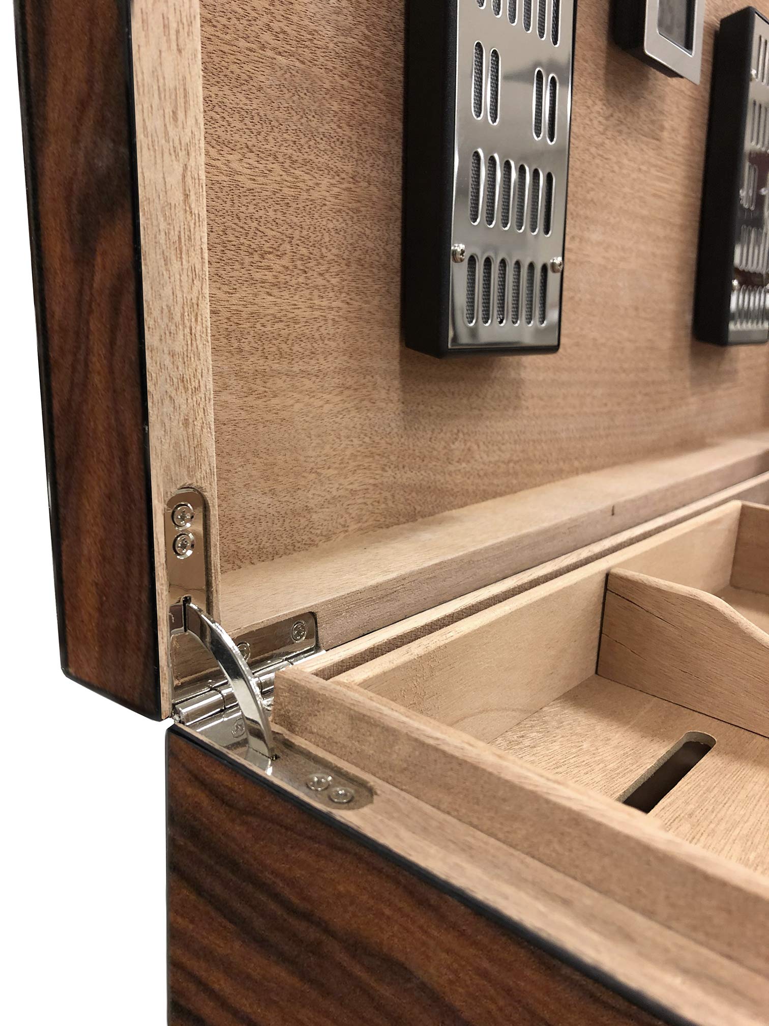 Premium Brazilian Rosewood Cigar Humidor with Twin Trays - 250 Cigar Capacity | Handcrafted Wood Finish | Perfect for Home, Office & Gifting | Prestige Import Group