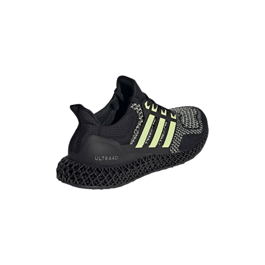 Adidas Ultraboost 4D Running Shoes for Men - Black/Lime/Core Black/Silver Metallic | Lightweight & Breathable for Jogging, Gym Workouts & Daily Wear