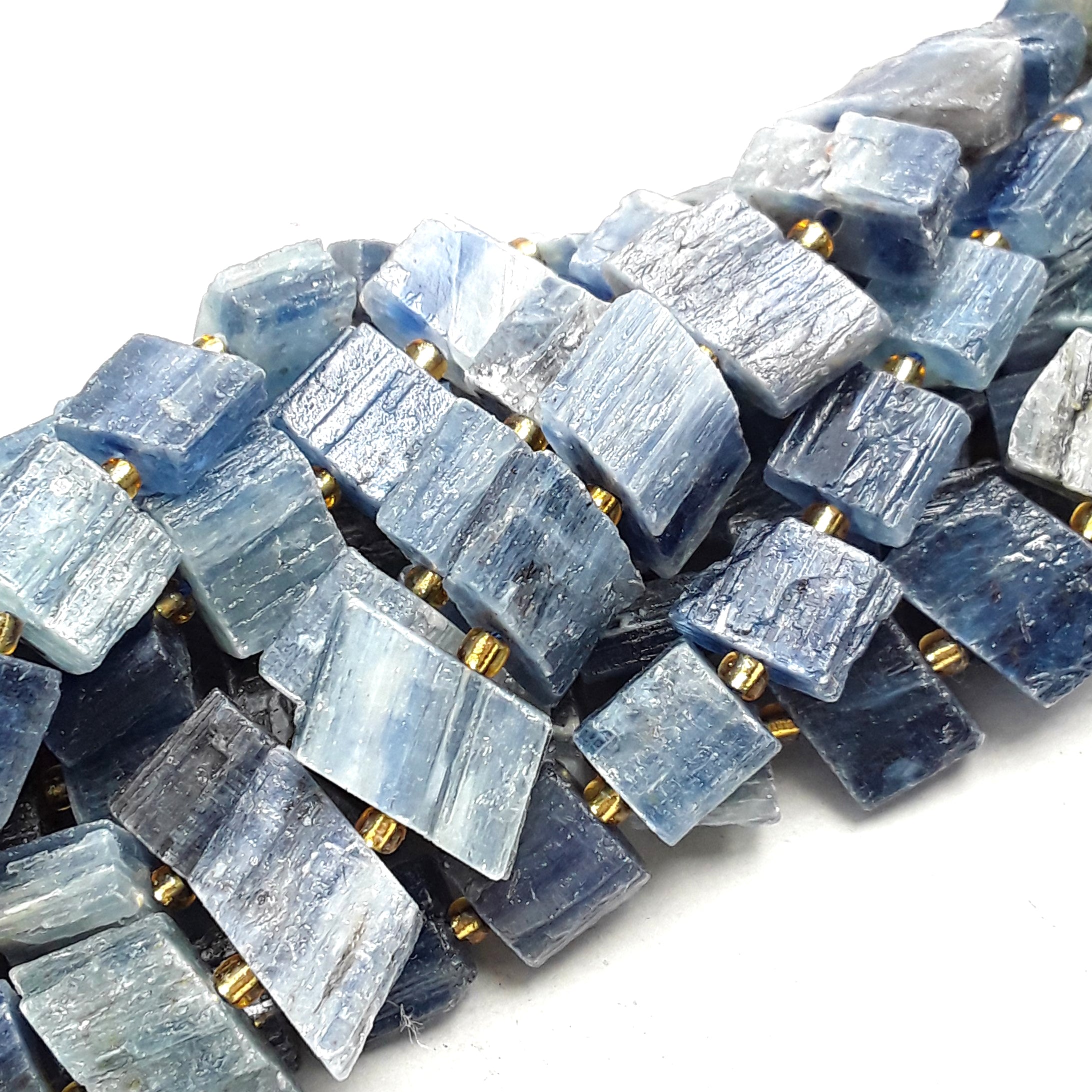 Natural Kyanite Rectangle Beads 10x13mm - 15.5 Inch Strand for Jewelry Making, DIY Bracelets & Necklaces | Healing Crystal Beads for Meditation & Energy Work