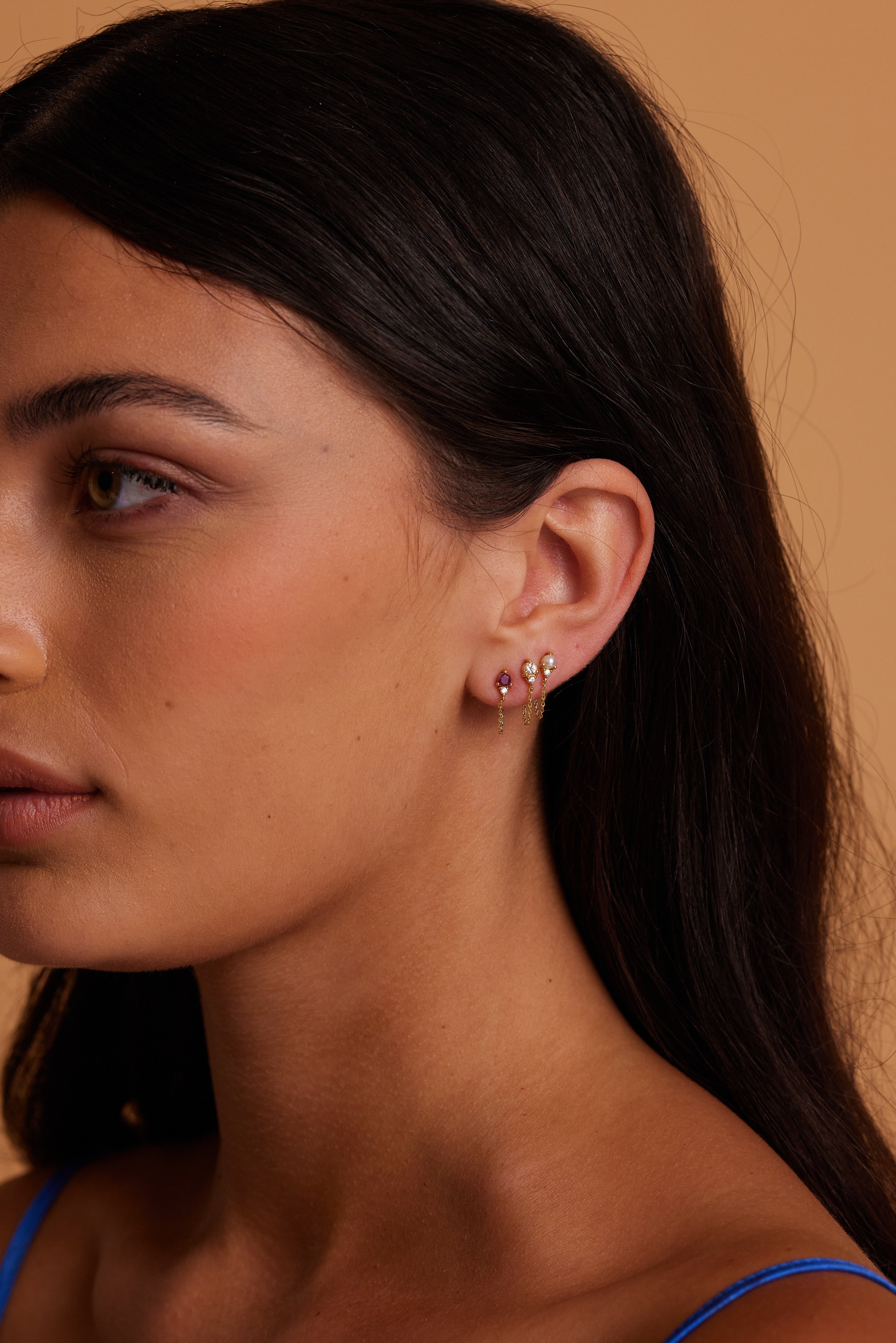 July Birthstone Ruby Gold Stud Earrings for Women - Perfect Gift for July Birthdays, Anniversaries & Special Occasions