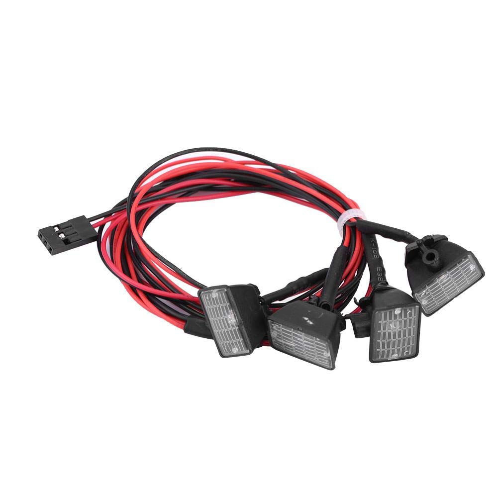 **2-in-1 RC Car LED Light Kit - Red & White Roof Lights for Axial SCX10, TRAXXAS TRX-4 Crawler - Off-Road Night Driving & Trail Adventure Accessories**