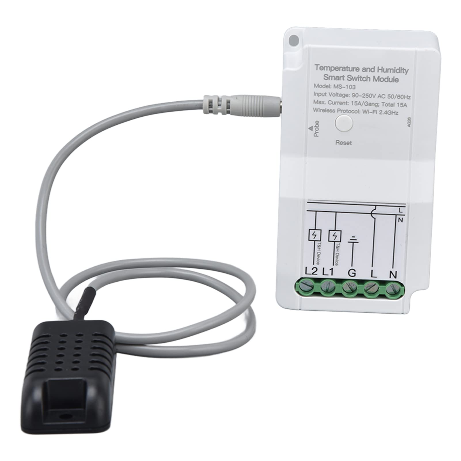 Smart WiFi Thermostat Controller 0-99% Temperature Humidity Switch with Probe - APP Remote Control for Indoor Greenhouse, Home, Grow Tent & Hydroponics System