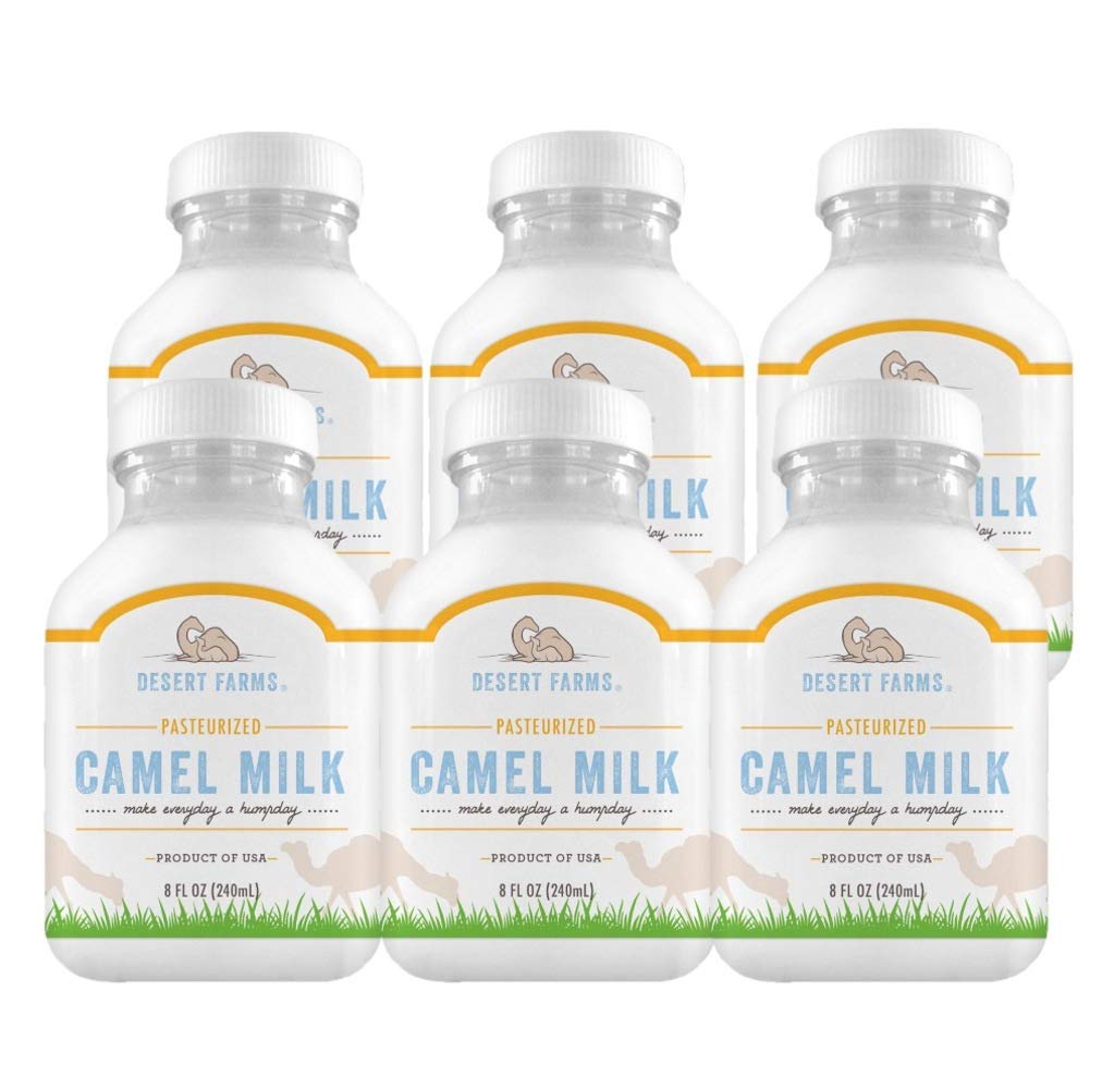 Organic Fresh Frozen Camel Milk - Grade A Allergen-Free, Pure & Natural - Healthy Camels from Midwest USA [6 Pack] - Perfect for Smoothies, Coffee Creamer & Immune Support