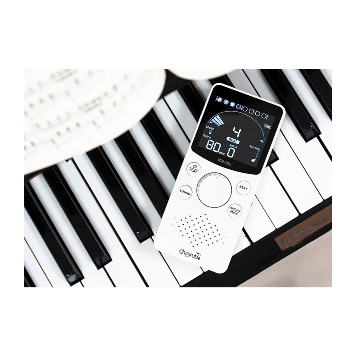 Cherub WSM 210LI Digital Metronome with LCD Display - Perfect for Piano, Guitar, Violin Practice & Music Education
