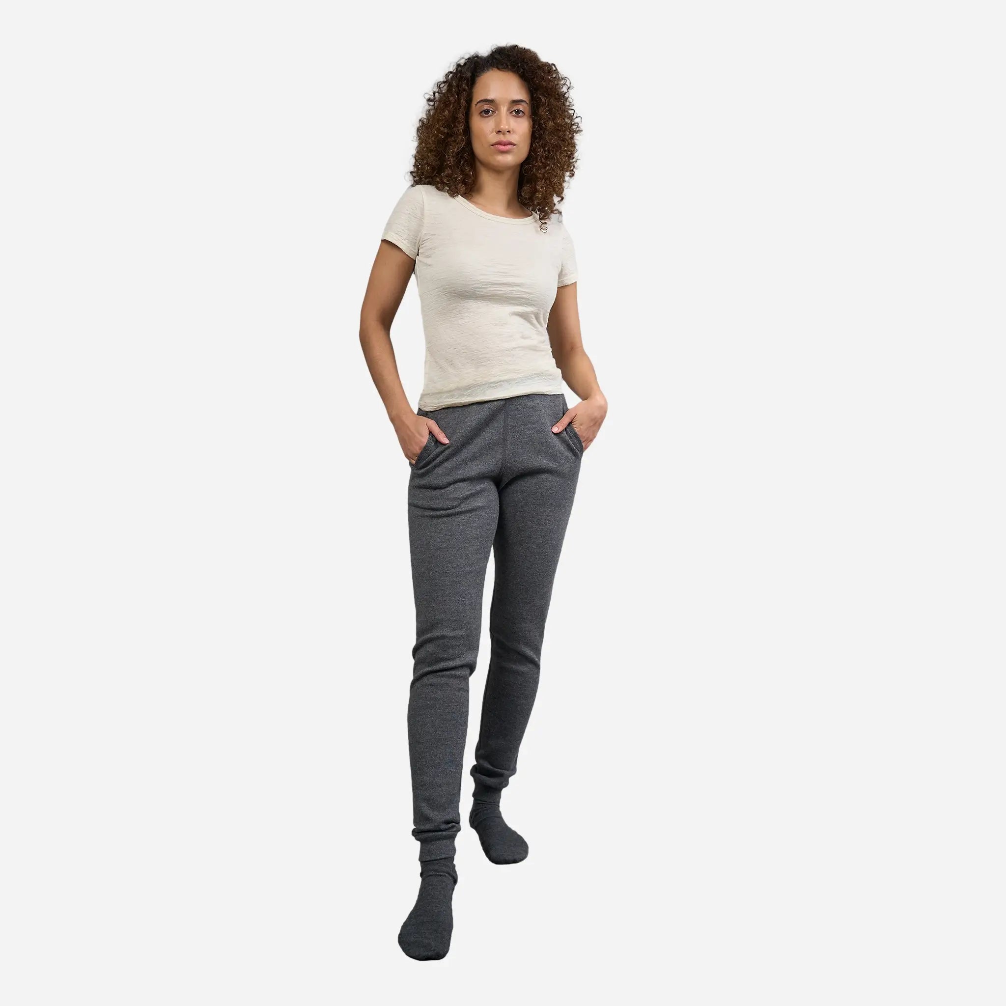 Women's Alpaca Wool Sweatpants - 420 Midweight Fleece Joggers for Winter, Soft & Warm Lounge Pants for Women, Cozy Casual Wear at Home & Outdoor Activities