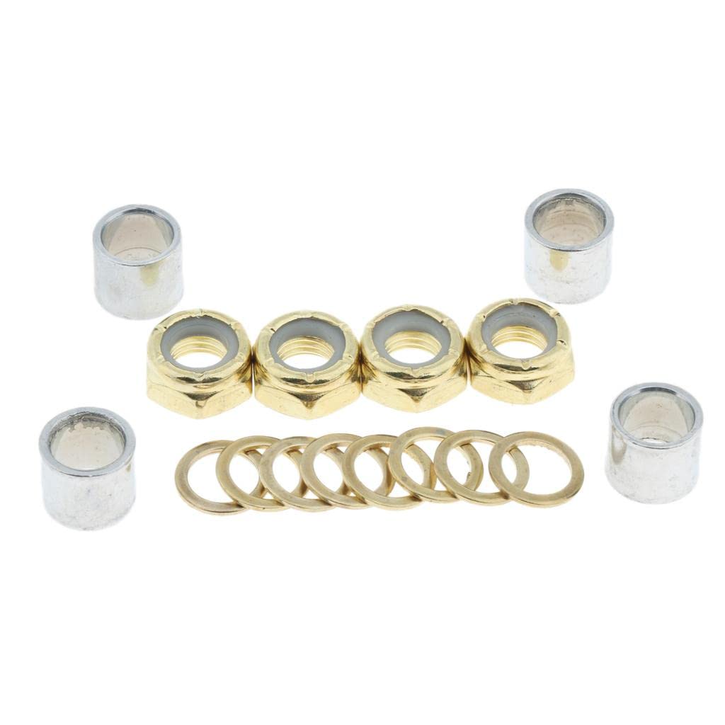 Segolike Vaveren Performance Skateboard Washers - High-Quality Truck Axle Rings & Nuts for Bearings | Perfect for Skateboard Maintenance & Longboard Upgrades