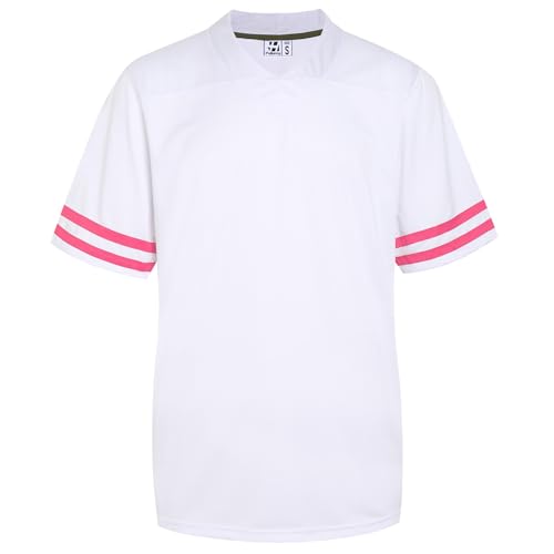 Hot Pink Stripe White Jersey