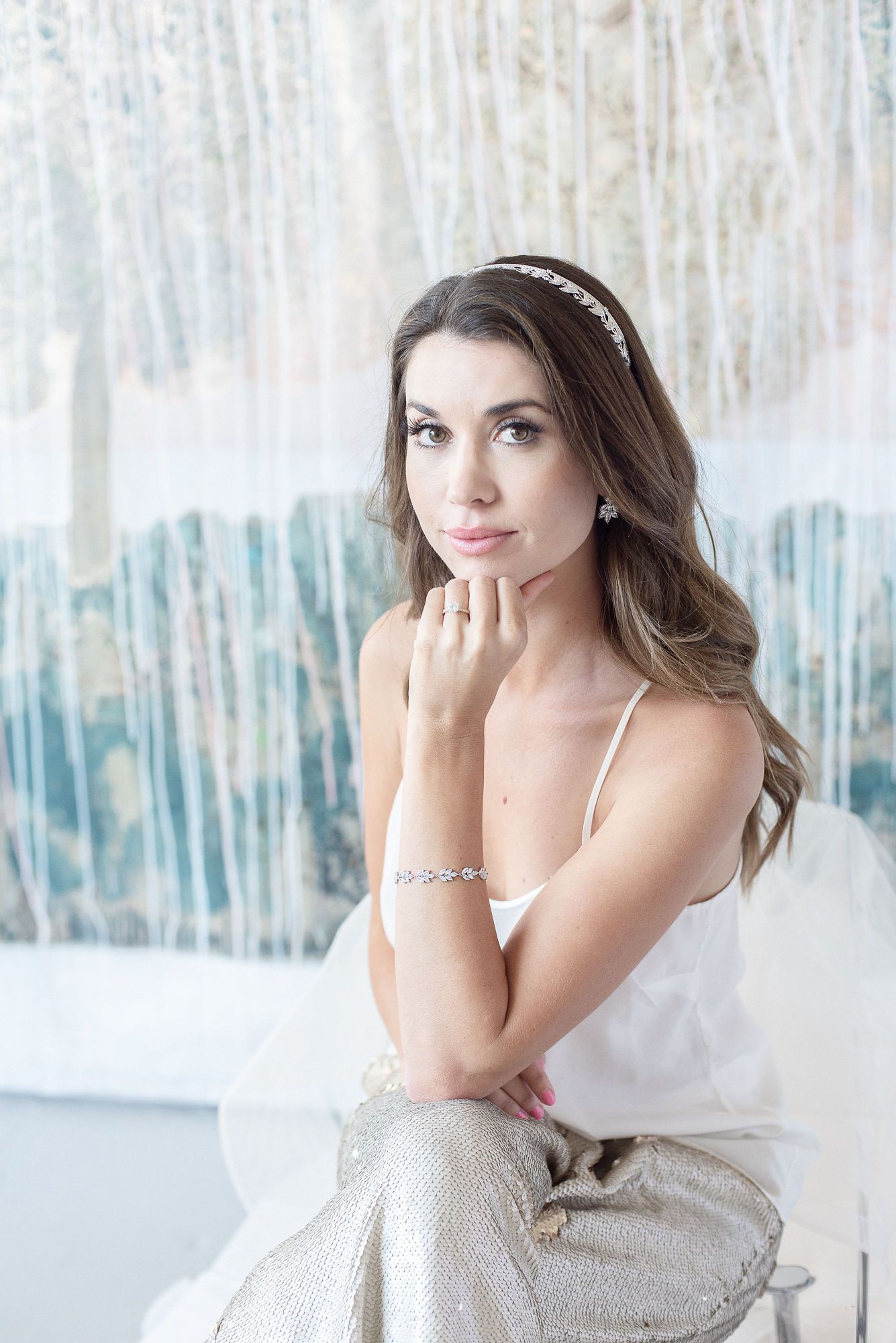 LADY VIOLET Simulated Diamond Wedding Tiara Crown - Elegant Bridal Hair Accessory for Bride, Prom, Quinceañera, Pageant & Special Occasions