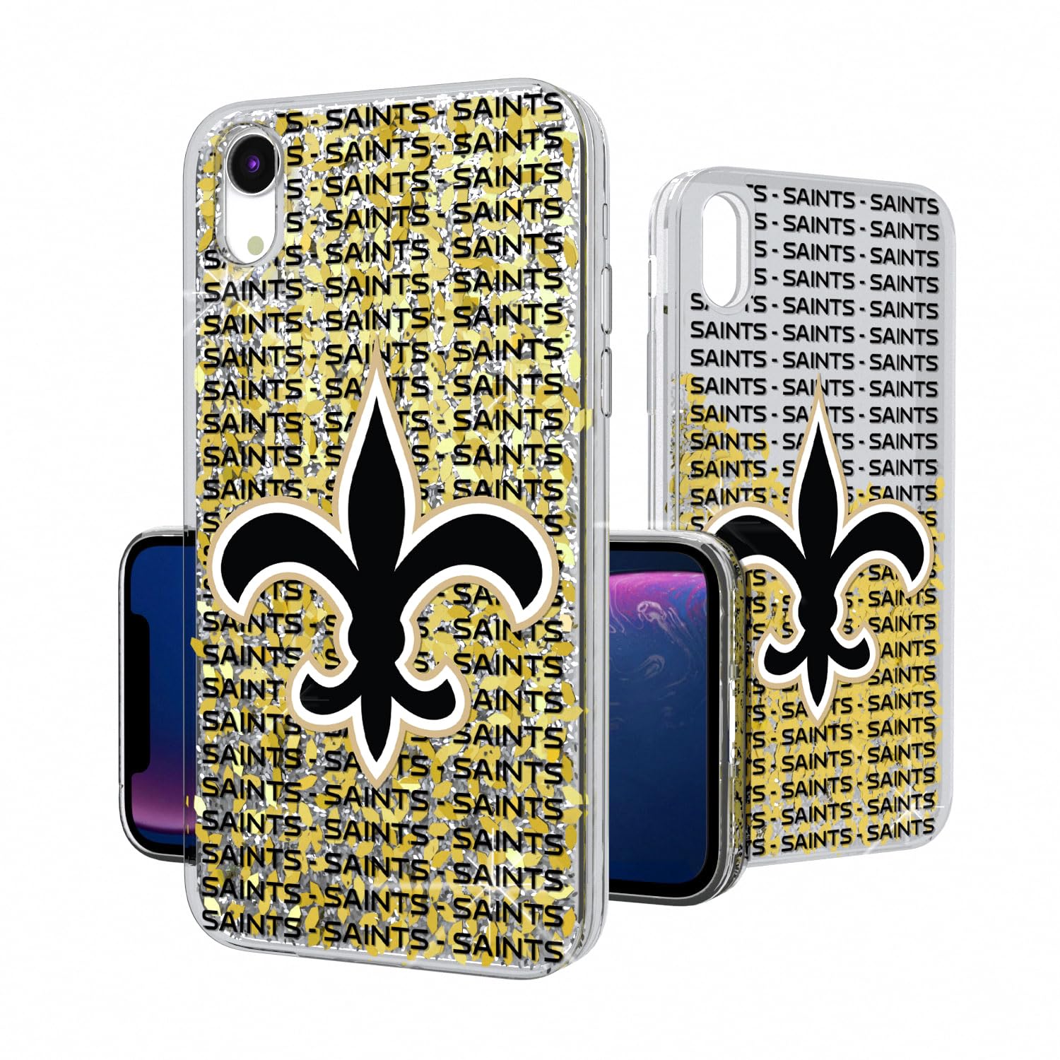 New Orleans Saints Glitter iPhone Case - Saints Team Design for iPhone [Models] - Perfect for Game Day, Fan Gifts & Showcasing Team Spirit