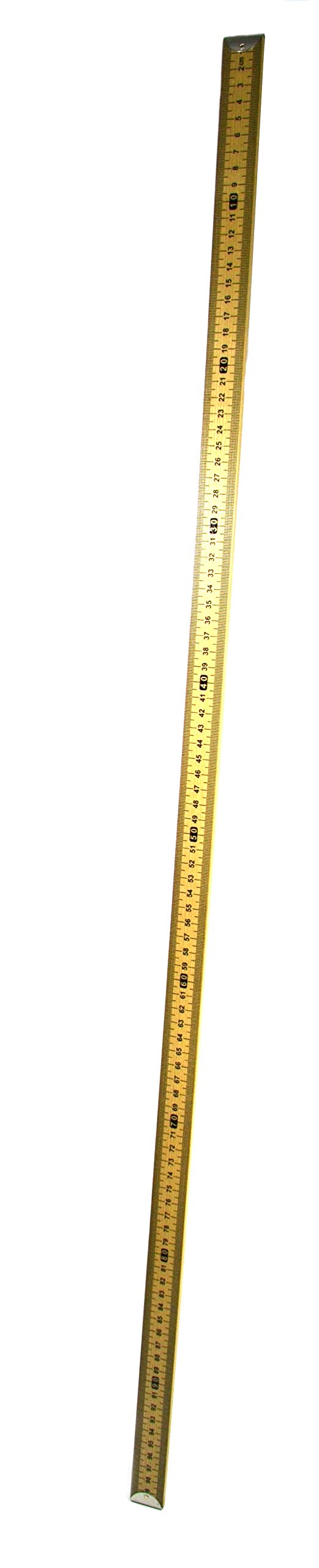 EISCO Double Sided Hardwood Meter Stick with Metric Measurements, Horizontal Reading & Protective Metal Ends - Perfect for Science Labs, Classrooms & DIY Projects