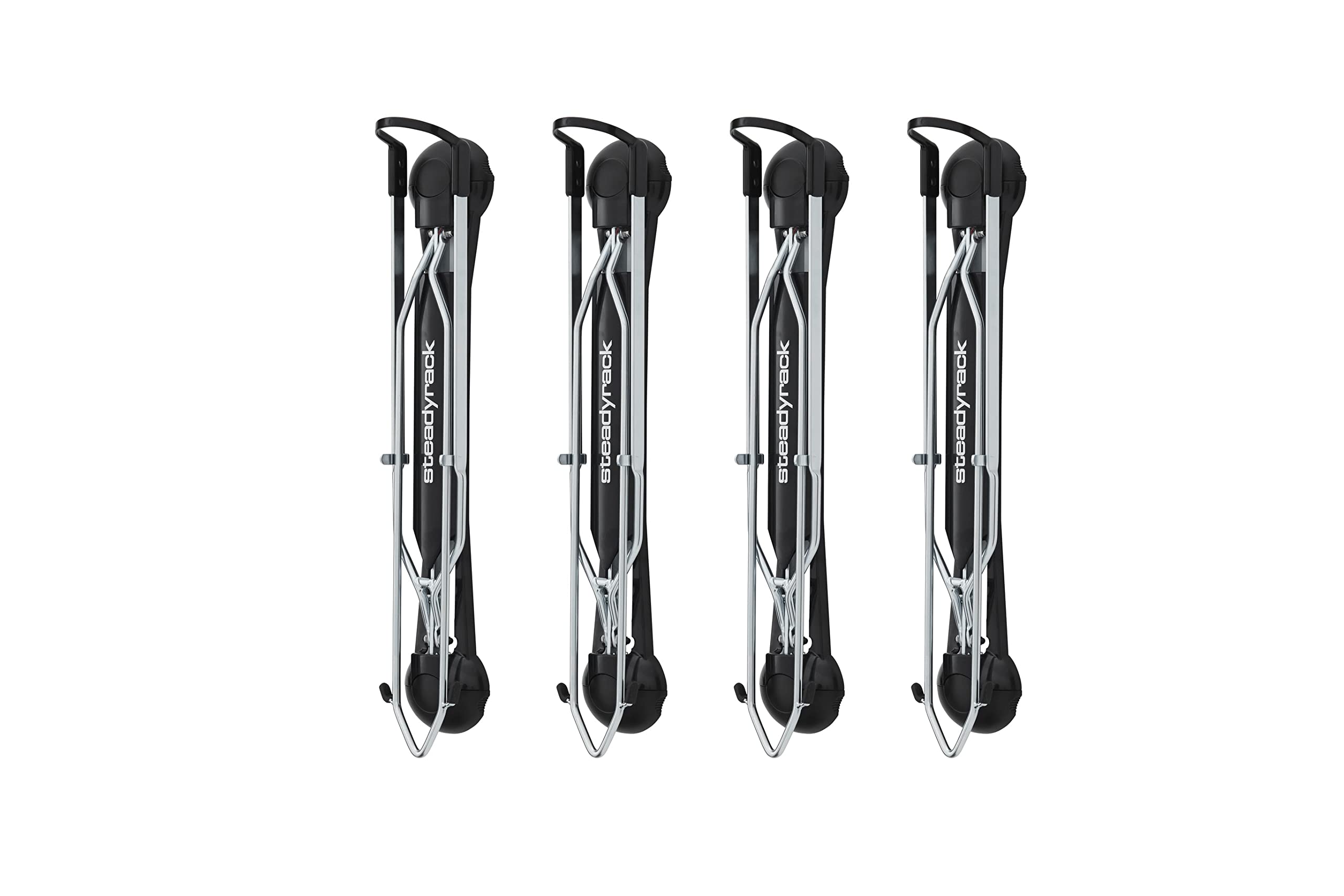 Steadyrack Bike Racks - Wall Mounted Bike Storage System for Home, Garage & Bike Park - Space Saving Fender Rack (4 Pack) - Perfect for Indoor & Outdoor Bicycle Organization
