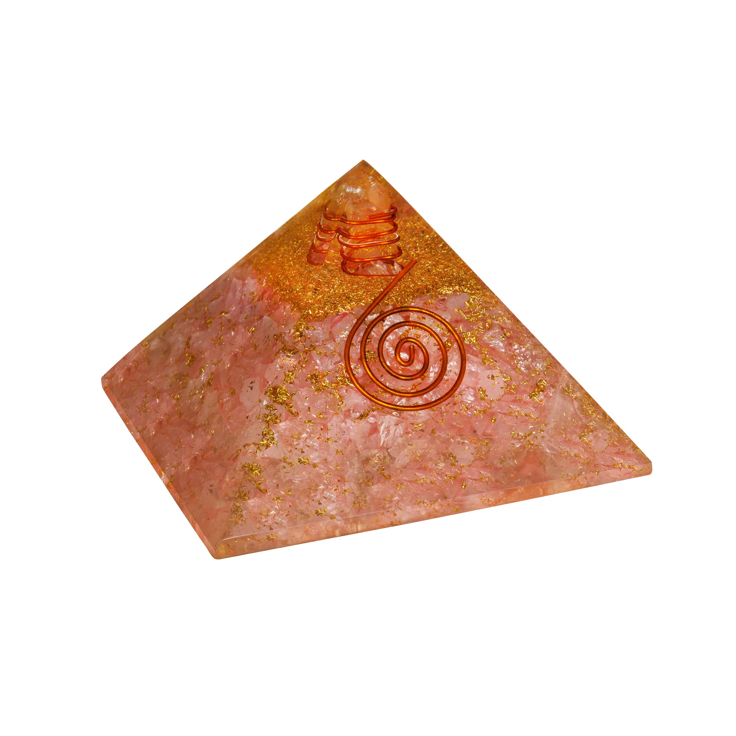 Rose Quartz Crystal Pyramid - Healing Energy Stone for Desk Decor, Feng Shui Gift & Paperweight | Perfect for Meditation, Office & Home Décor