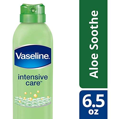 Vaseline Aloe Soothe Spray 2-Pack (13 oz Total) - Non-Greasy Fast Absorbing Body Moisturizer for Dry & Sensitive Skin - Hydrating After Sun Care & Daily Lotion for Face, Hands & Body - Perfect for Summer & Travel