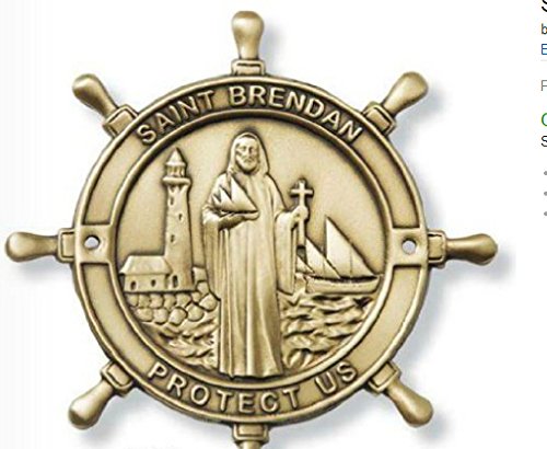 HGB Brendan the Navigator Boat Plaque - Patron Saint of Sailors & Mariners | Religious Nautical Decor for Boats, Ships & Home Wall Art