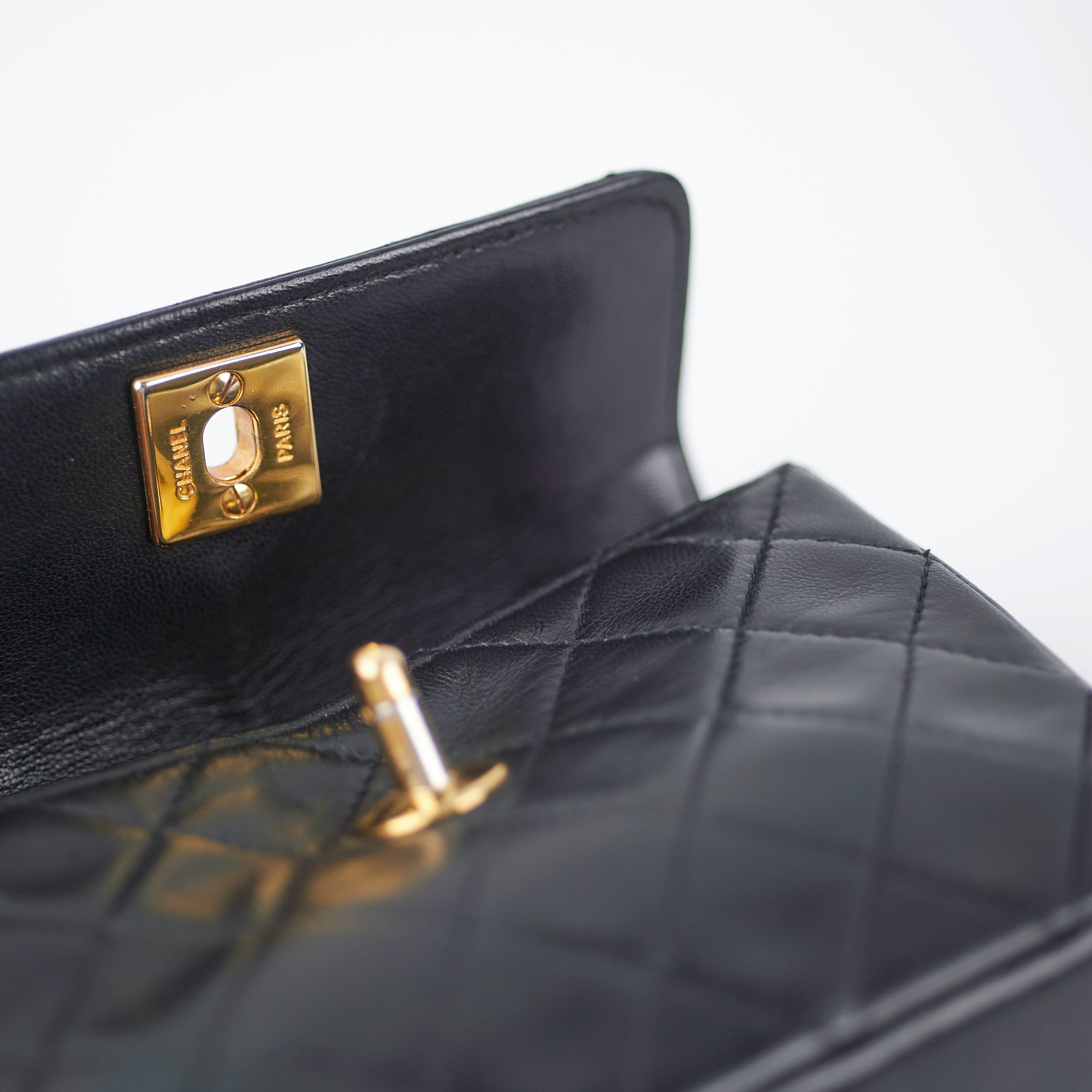 Chanel Mini Vintage Lambskin Black Flap Bag - Authentic Luxury Crossbody Purse for Women | Perfect for Date Night, Parties & Special Occasions